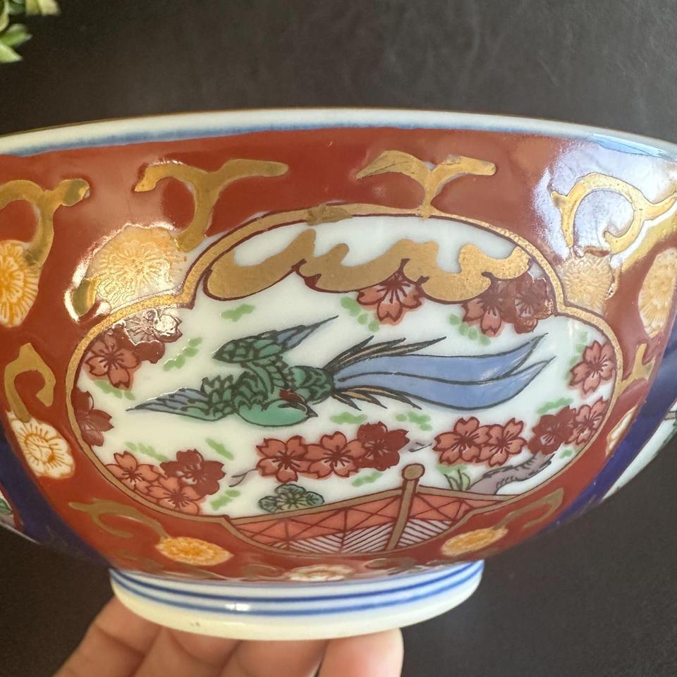 Vintage Hand Painted Gold Imari 8