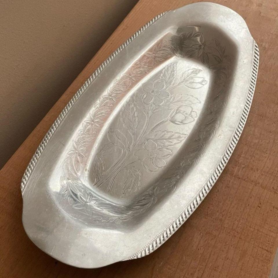 Vintage Aluminum Bread Tray Featuring D16a