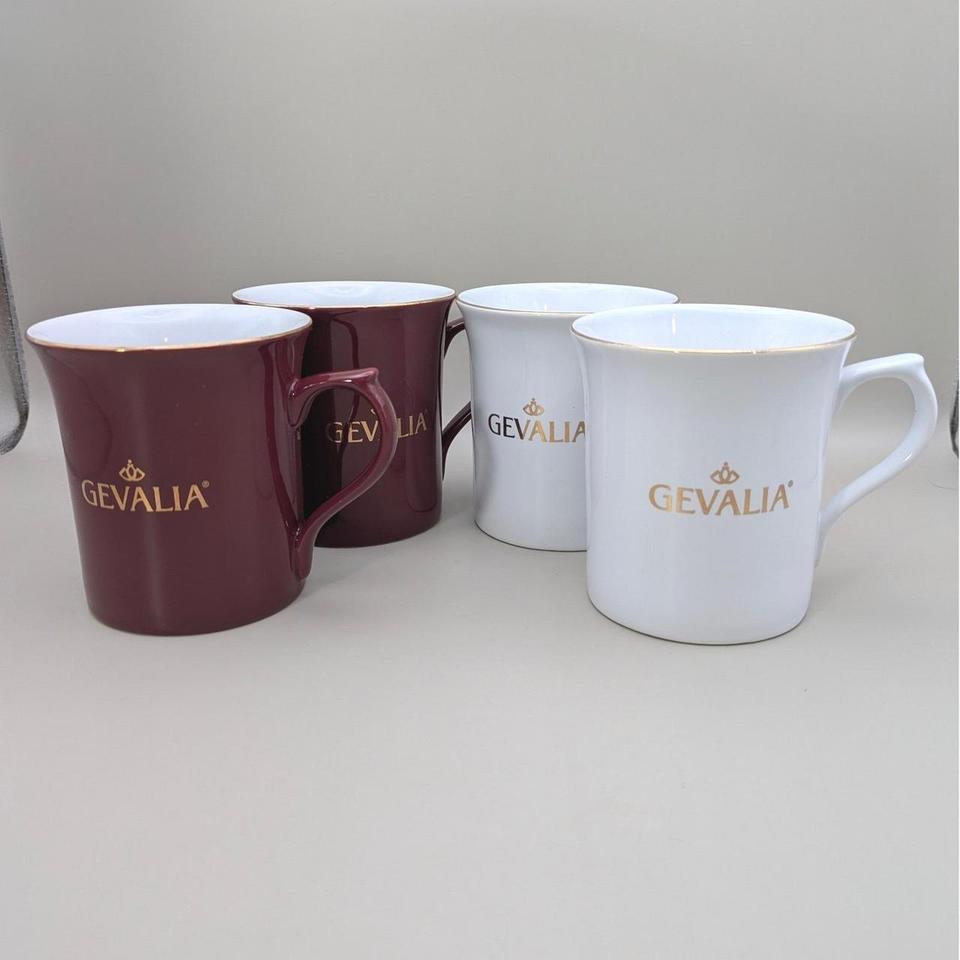 Gevalia 12oz White Burgundy Gold Fb4d