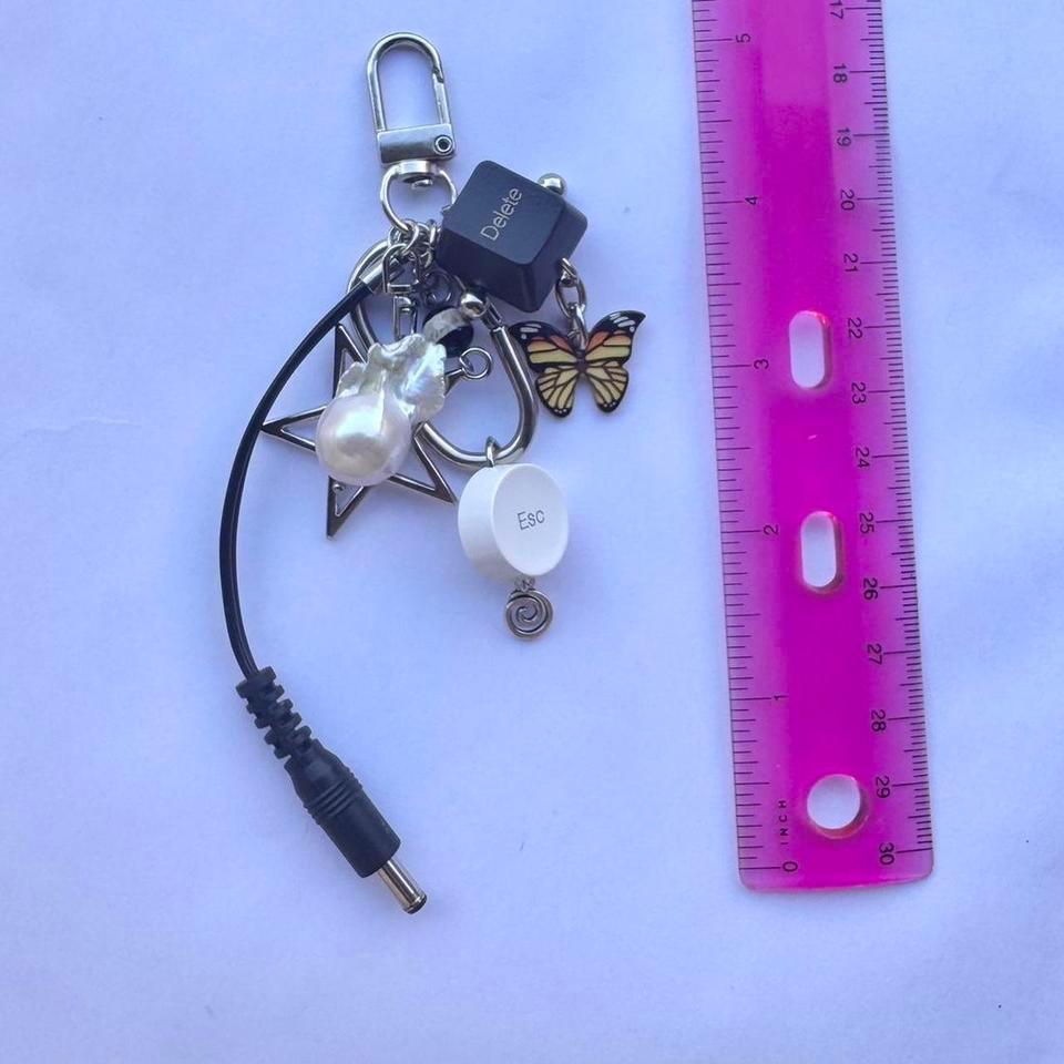 Handmade Cybercore Butterfly Keychain No 9b2e 3