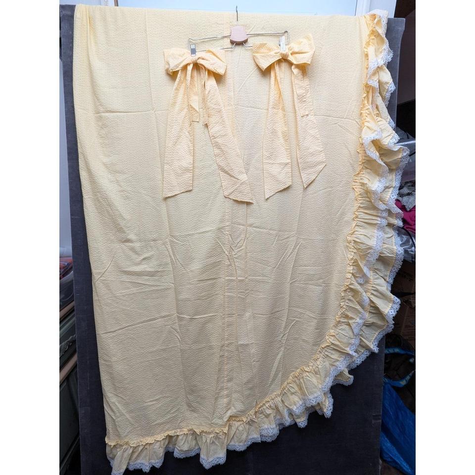 Vtg Yellow Bed Cover Coverlet 8942 2