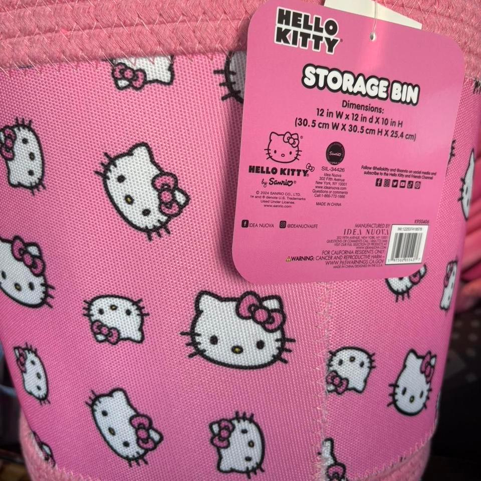 Hello Kitty Pink Storage Bin 3270