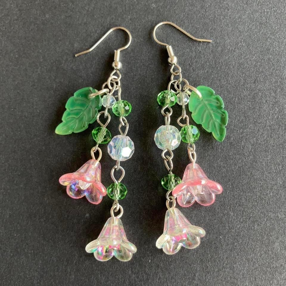 Handmade Flower Earrings Fairycore Flowers 2949 3
