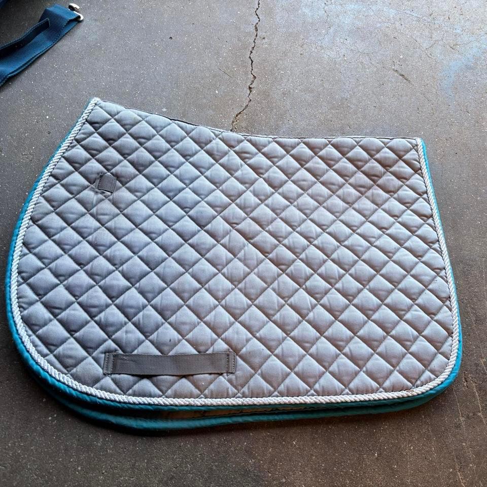 Grey Blue Saddle Pad 0672