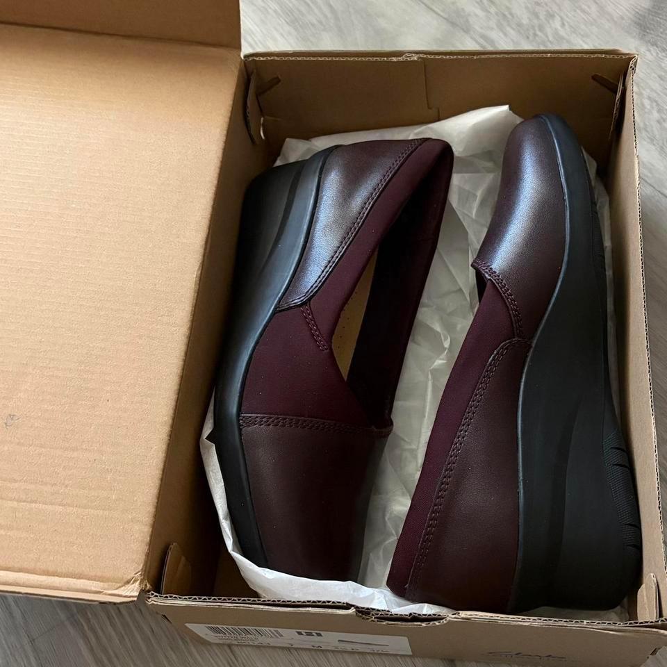 Clarks Wine Leather Loafer Walking C669 7