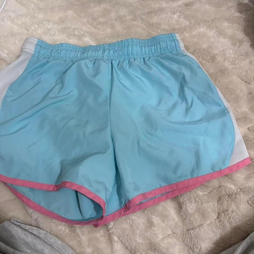 Blue Athletic Shorts With Pink 2462