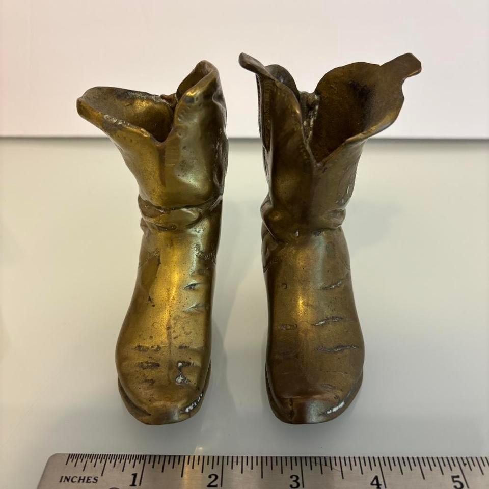 Bronze Cowboy Boots Sculpture Western