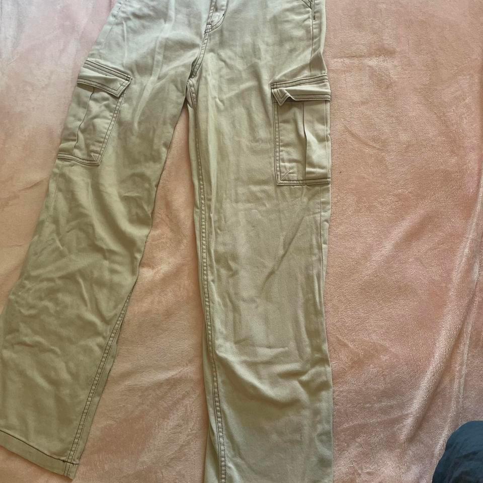 Cream Hm Divided Cargo Pants