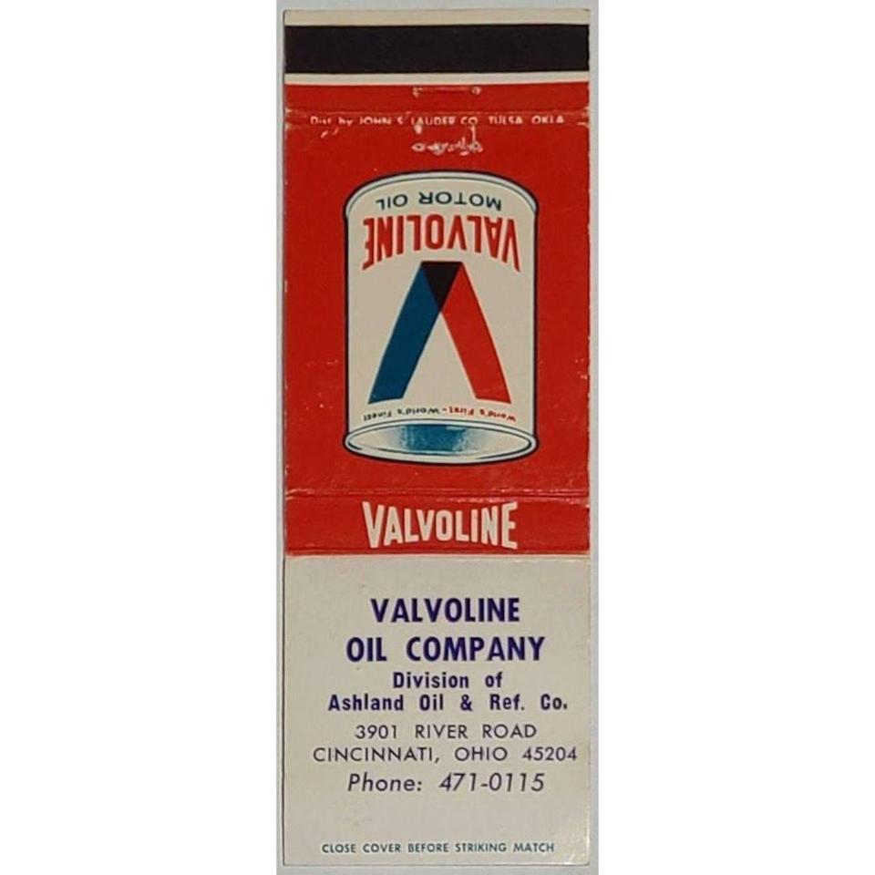 Vintage Matchbook Cover Valvoline Ashland D926