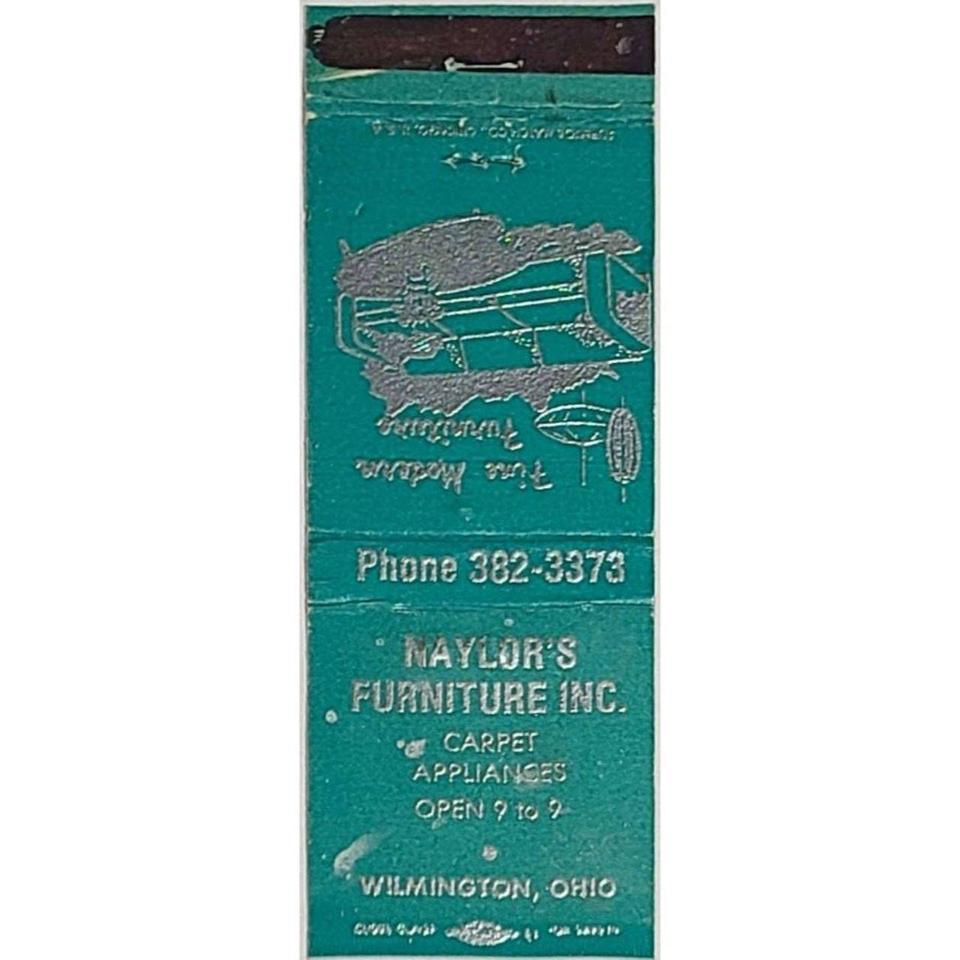 Vintage Matchbook Cover Naylors Furniture Ce8b