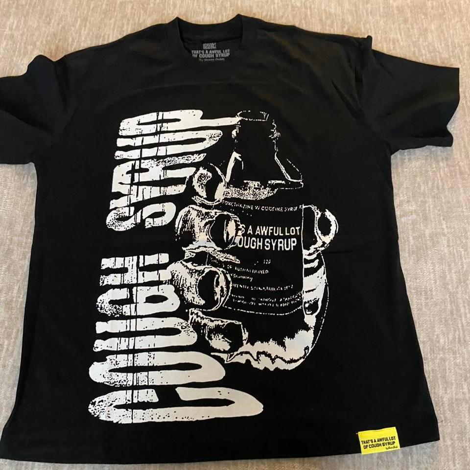 Black Cotton Graphic Tee With 8d0e