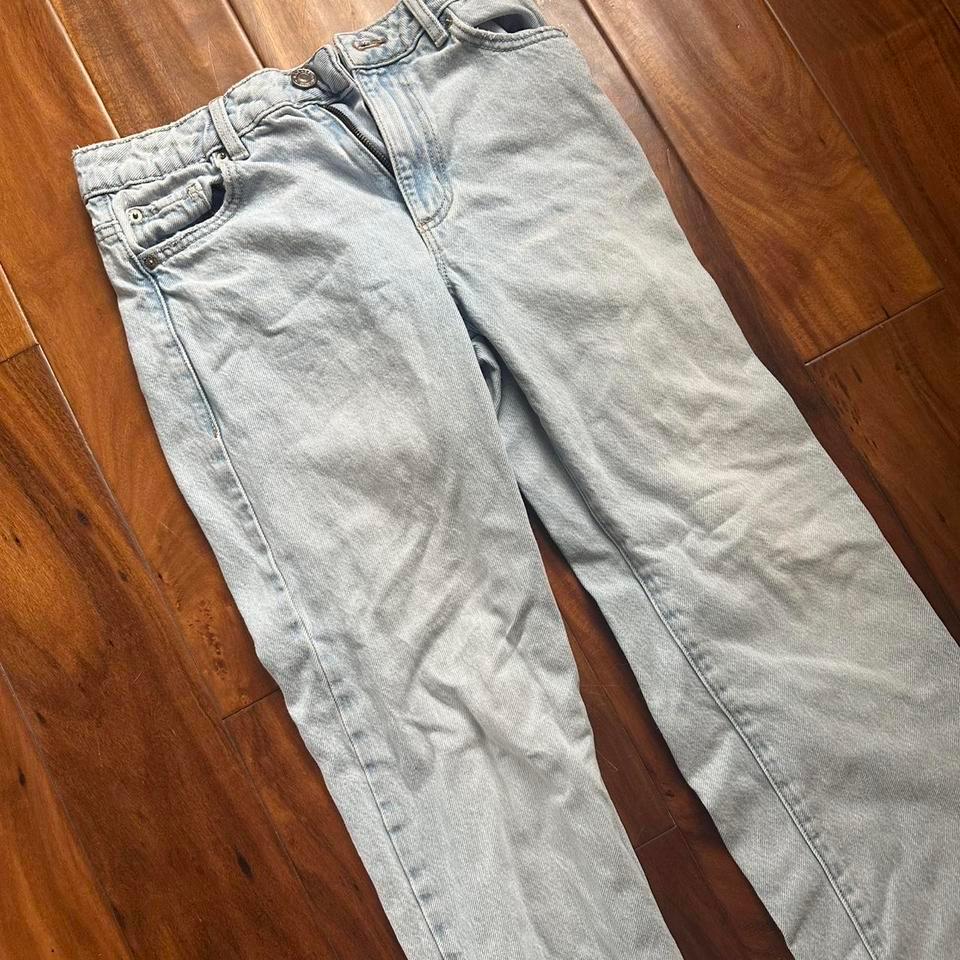 Garage Light Blue High Waisted Mom