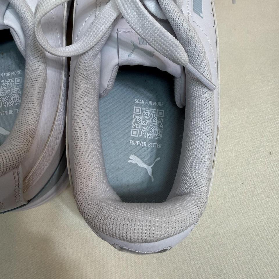 Puma White Leather Sneakers Size 44df 8