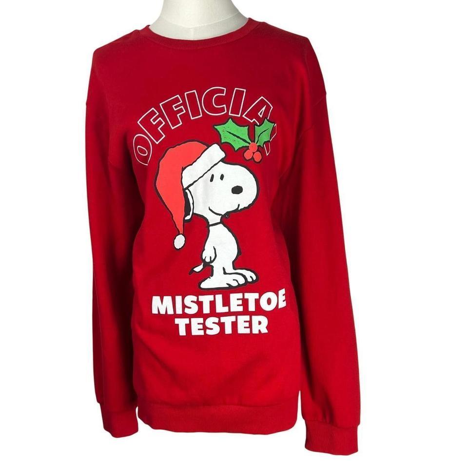 Peanuts Snoopy Mistletoe Red Christmas F6d5
