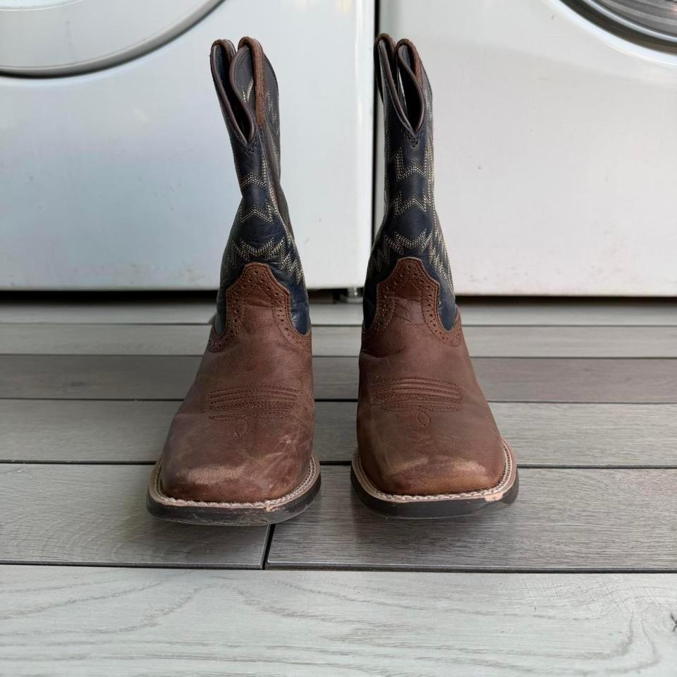 Ariat Brown Leather Western Ankle 041d 2