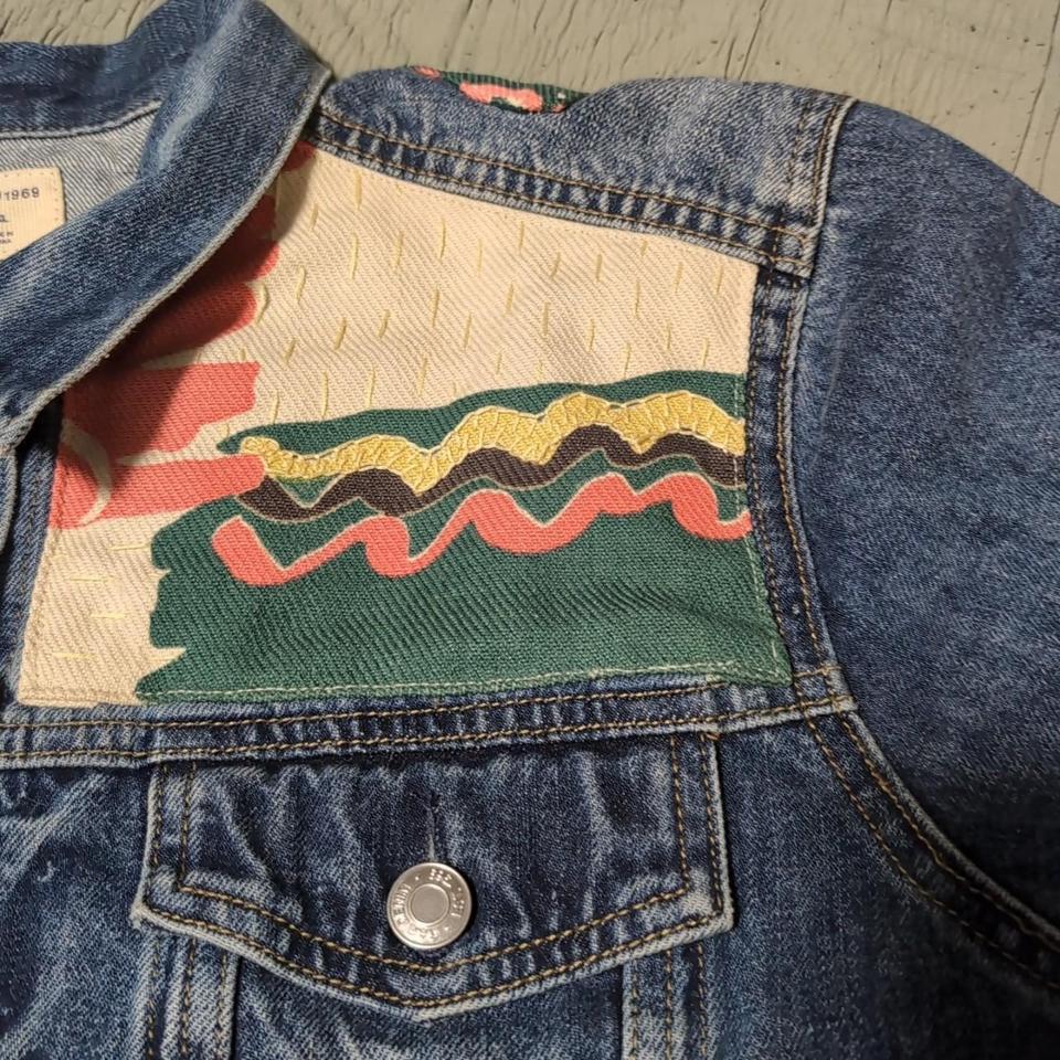 Gap Denim Women Xxl Patchwork E1b6 5