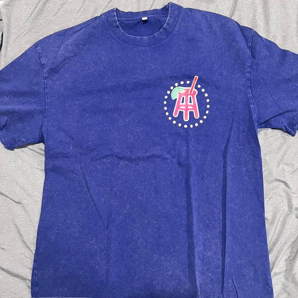 Blue Graphic Tee With Funny 17a1