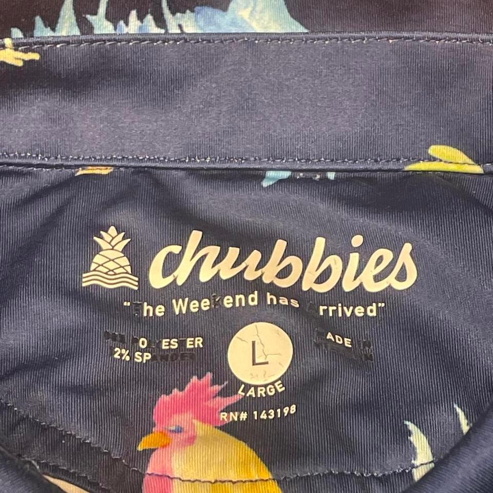 Chubbies Blue Rooster Polo Shirt 6807 3
