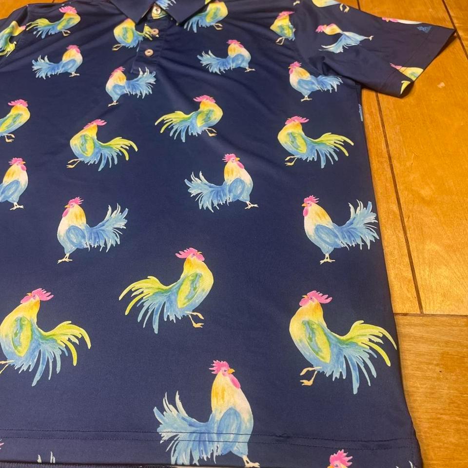 Chubbies Blue Rooster Polo Shirt 6807 2