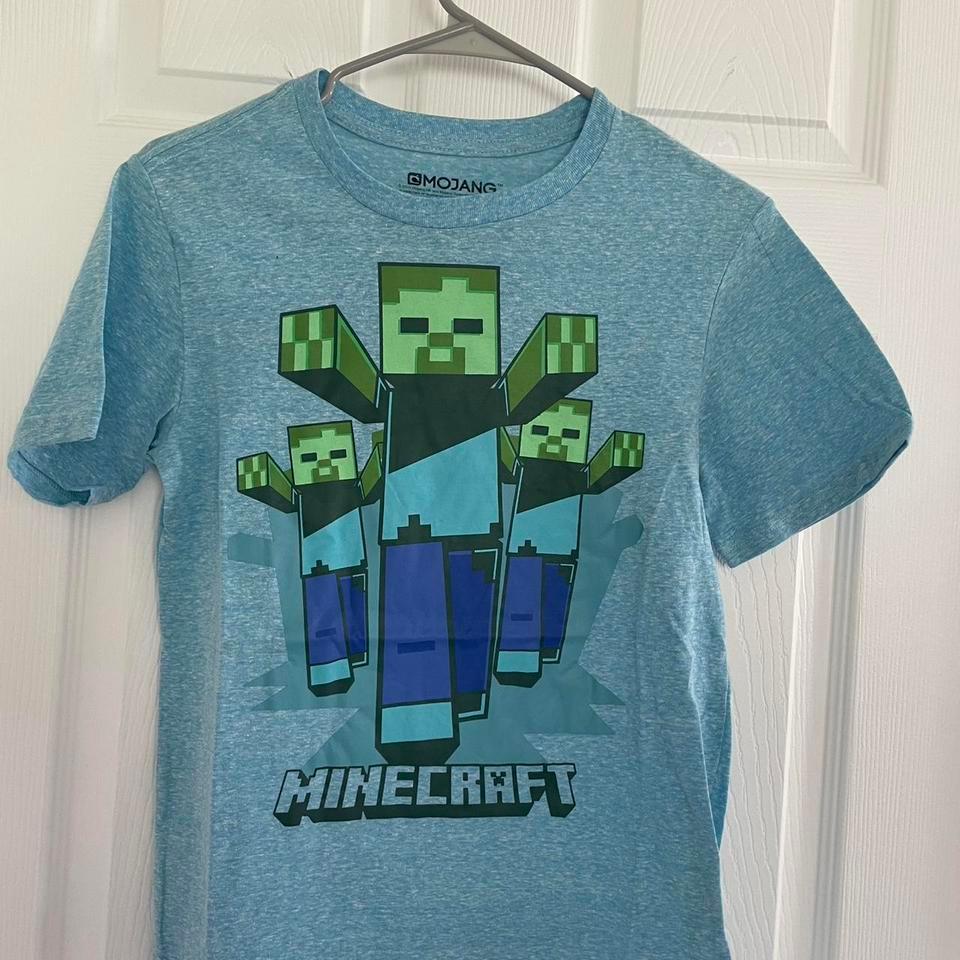 Minecraft Blue T Shirt Size M 91e3
