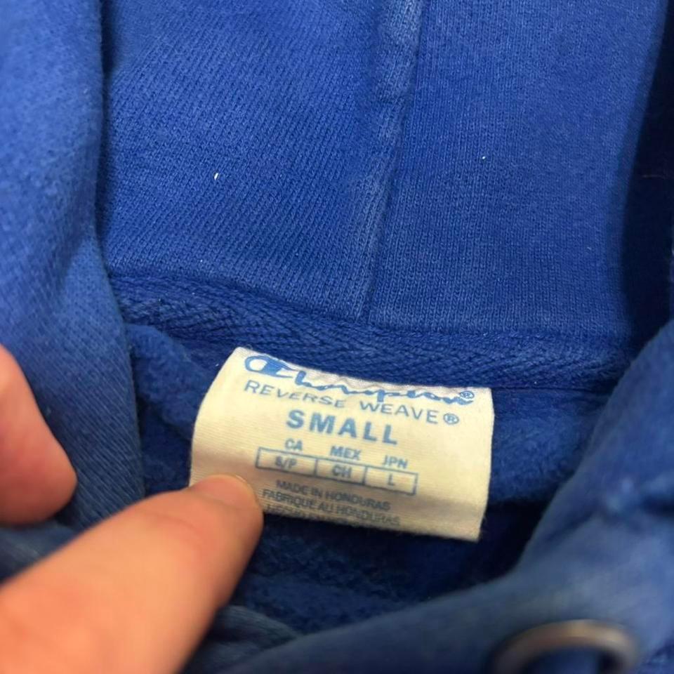 Vintage 90s Blue Champion Hoodie 5160 6