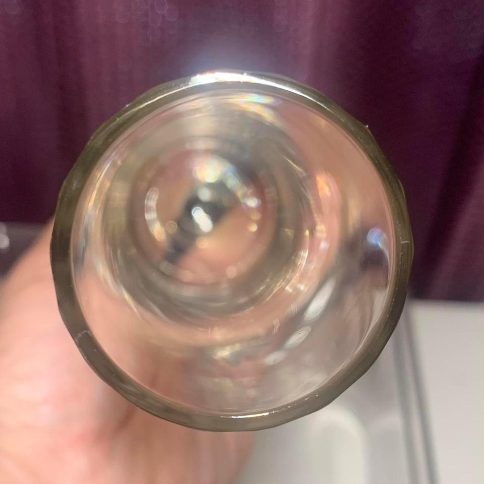 Vintage Crystal Bud Etched Vase 3