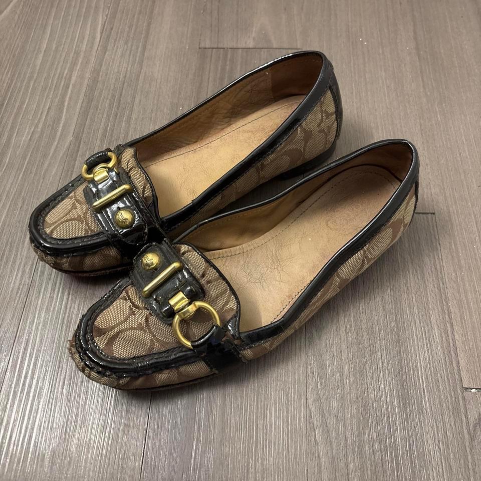Womens Coach Brown Leather Loafers 8366 2