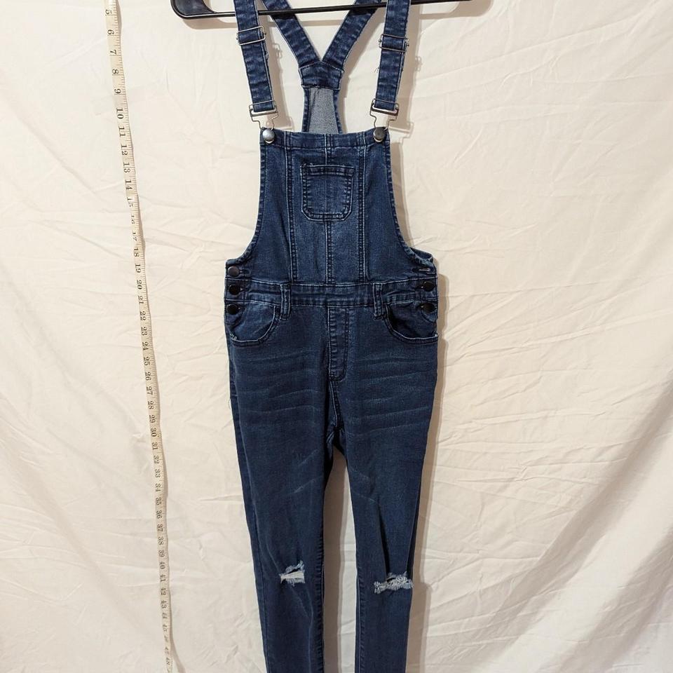 American Bazi Blue Distressed Overalls 2