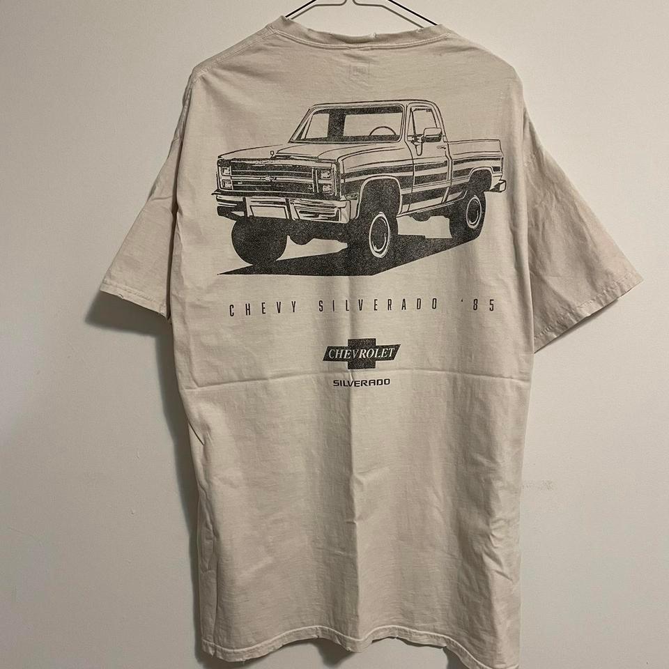 Cream Chevrolet Silverado Tee M 2