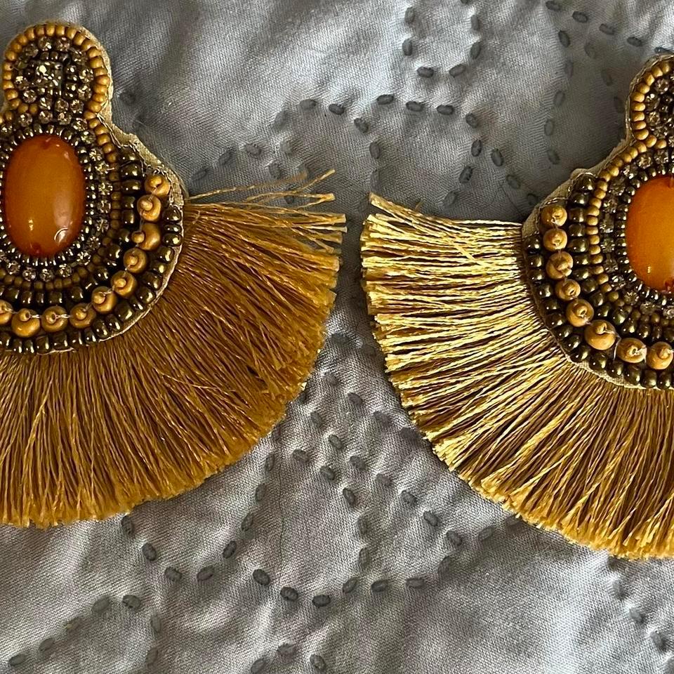 Gold And Tan Tassel Handmade