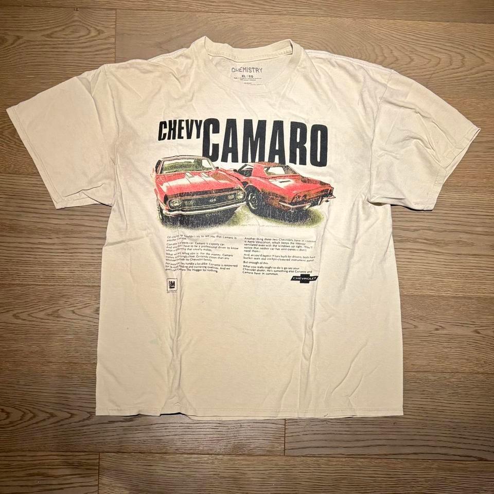 White Cream Vintage Chevy Camaro 3994 2