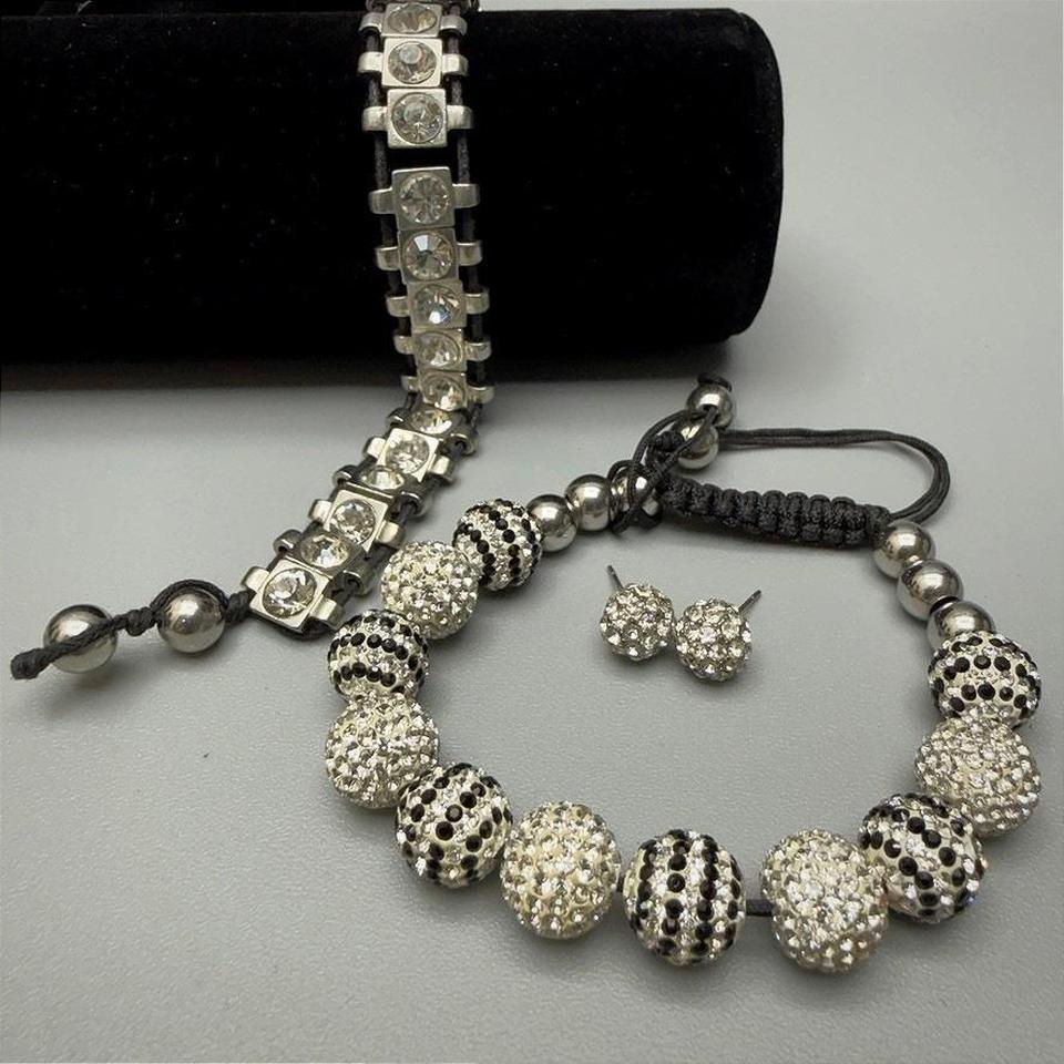 Rhinestone Bracelet And Earring Lot 8425 2