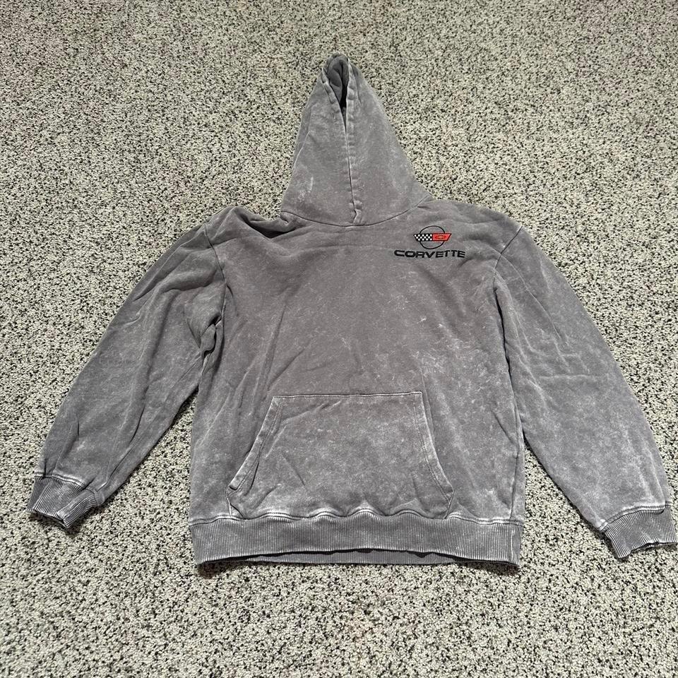 Chevrolet Corvette Grey Hoodie Size E0f0