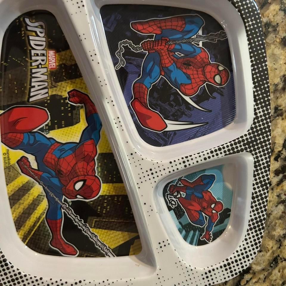 Spiderman Divided Plate Kids Superhero B76d 2