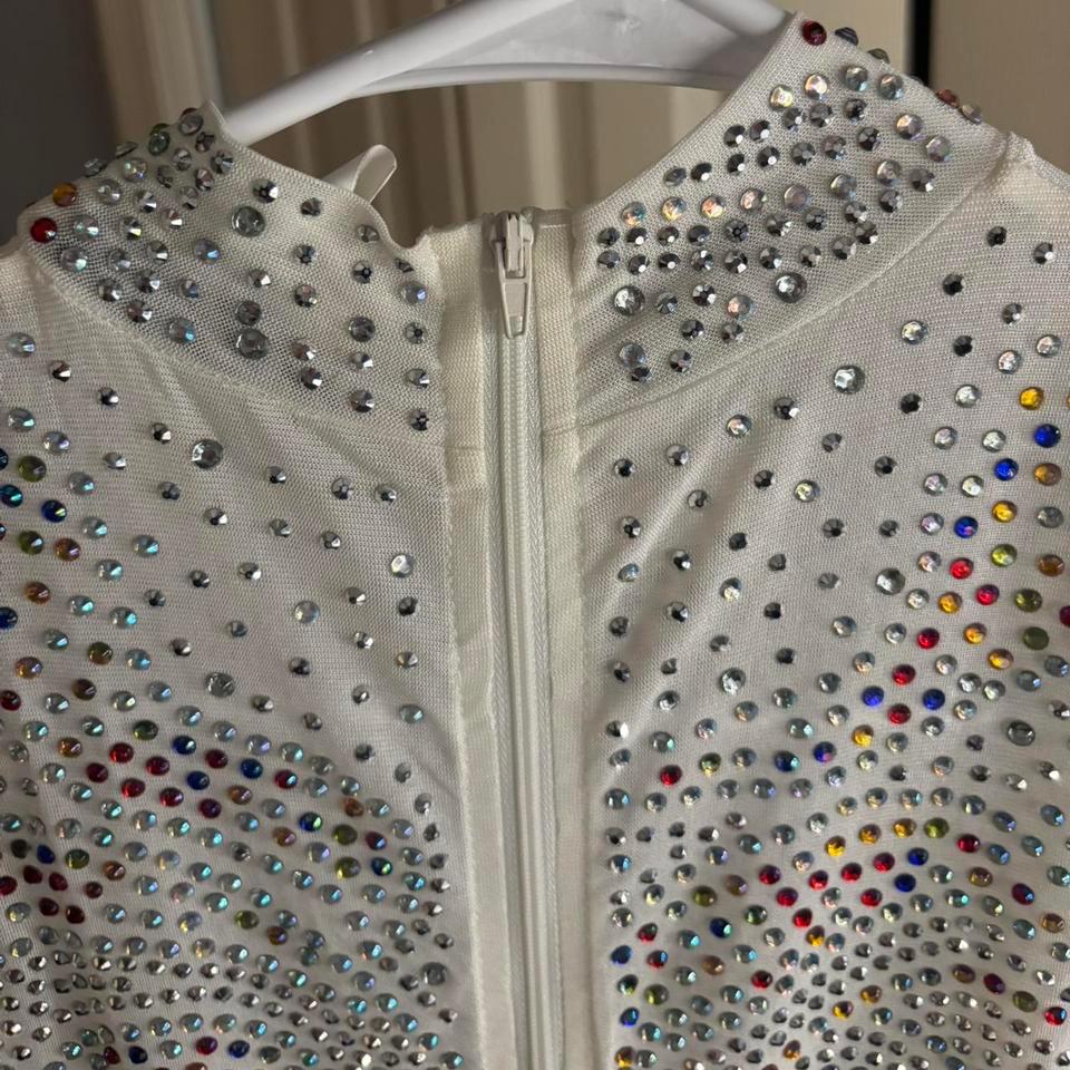 Beautiful Mesh Rhinestone Colorful Dress 6b31 6