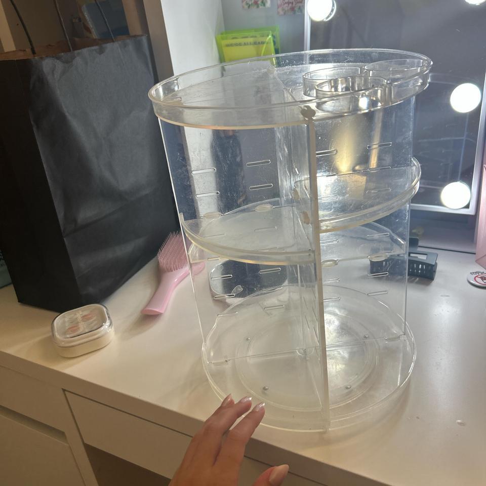 Clear 3 Tier Makeup Storage That