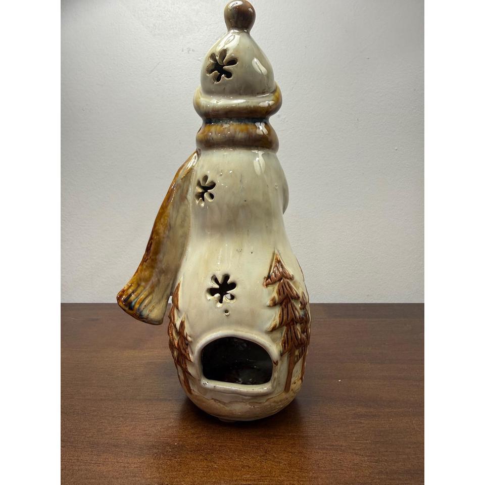 Ceramic Snowman Tea Light Candle 3296 5