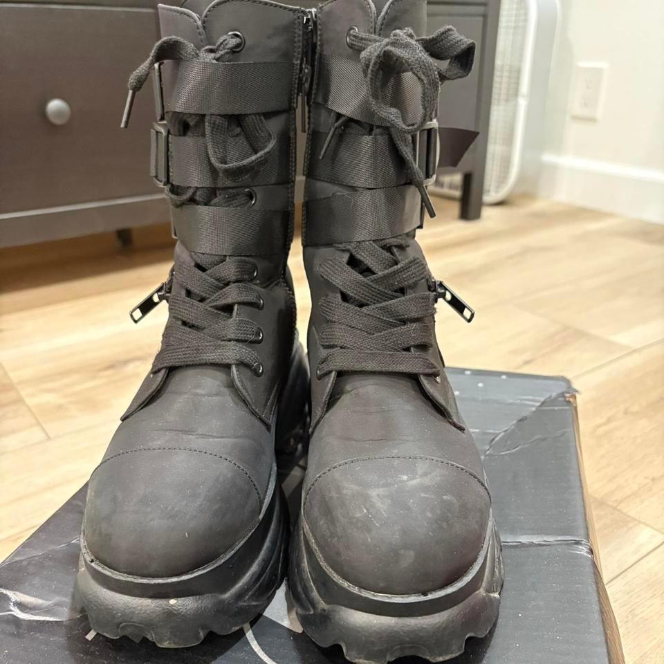 Black Mad Hustle Combat Boots D4bd 3