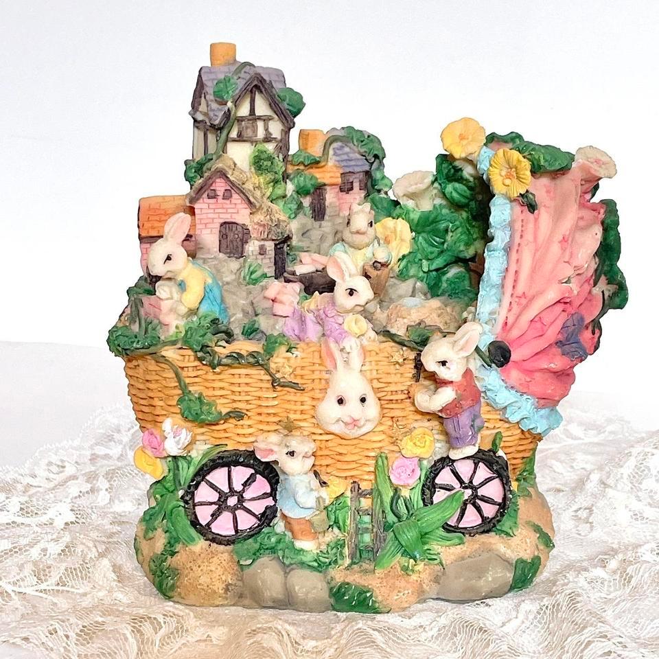 Vintage 1990 Easter Bunny Village A036