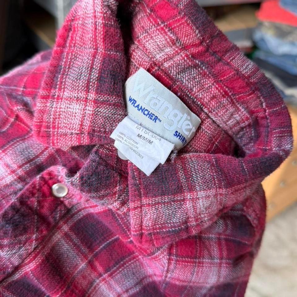 Wrangler Flannel Pearl Snap Short De99 3