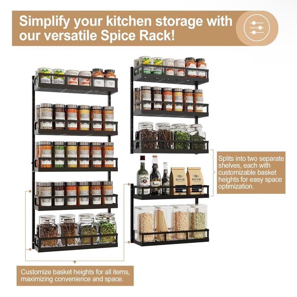 X Cosrack Wall Mount Spice Rack 9bf9 4
