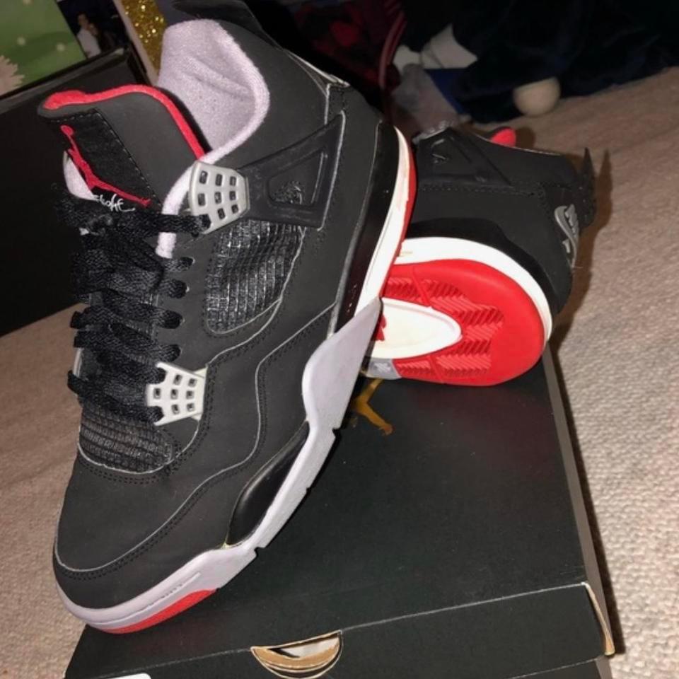 Jordan 4 Black Red Trainers D62d 3