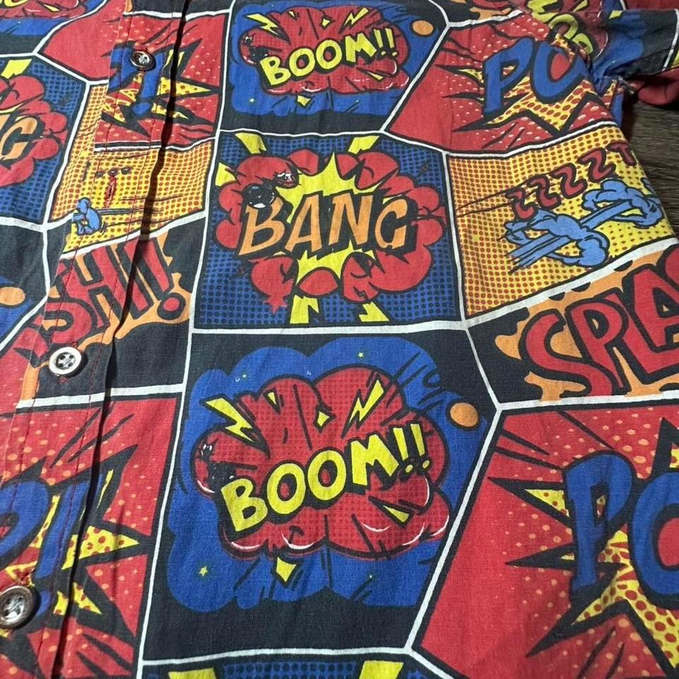 Superhero Comic Book Button Up 0812 4