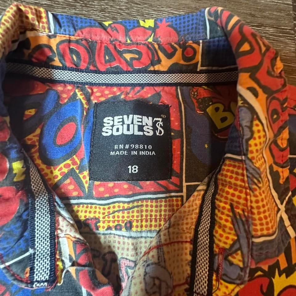 Superhero Comic Book Button Up 0812 8