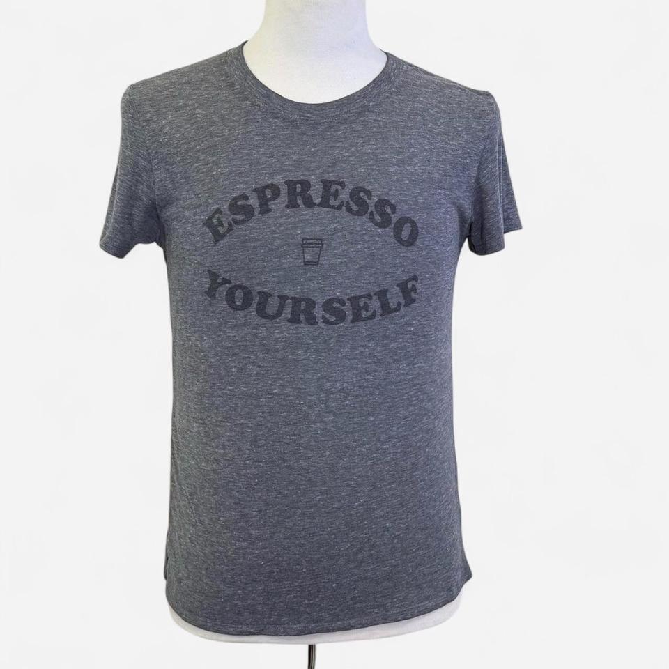 Vintage Grey Graphic Tee With 2