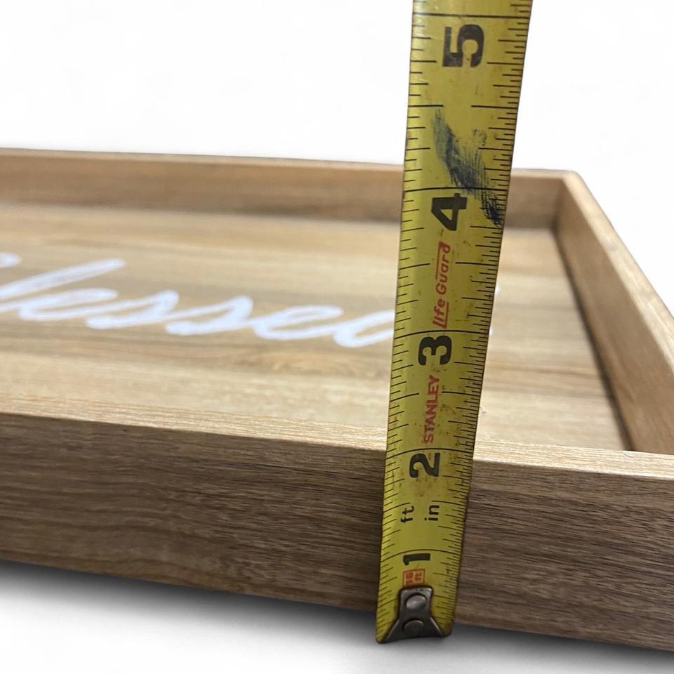 Blessed Wooden Tray With Metal 6