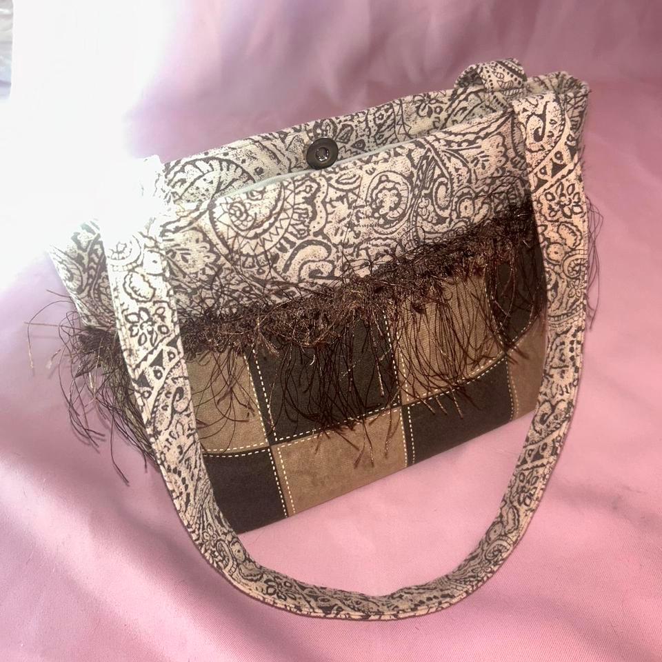 Brown And Cream Paisley Print De57