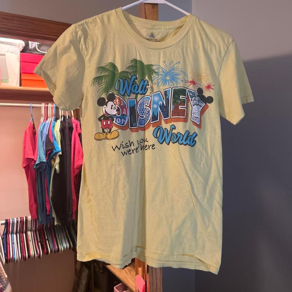 Yellow Disney World Tee Disneyland D53e