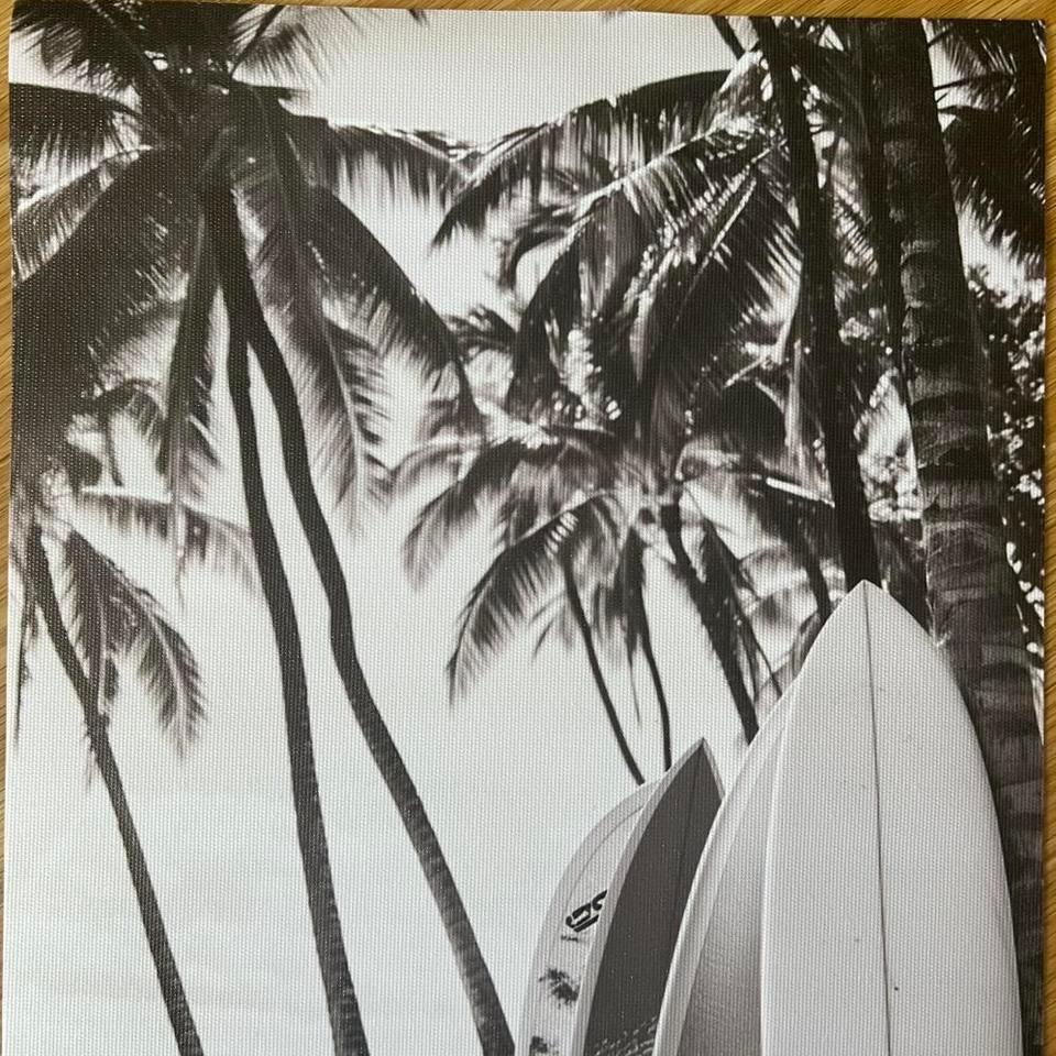 Bw Surfboard Photography Art Canvas A47a 4