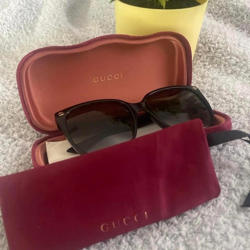 Gucci Black And Brown Sunglasses
